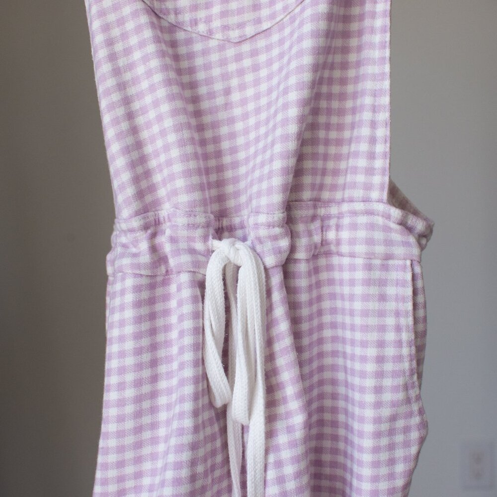 Wallflower Pink and White Gingham Romper Overalls - Picture 8 of 9